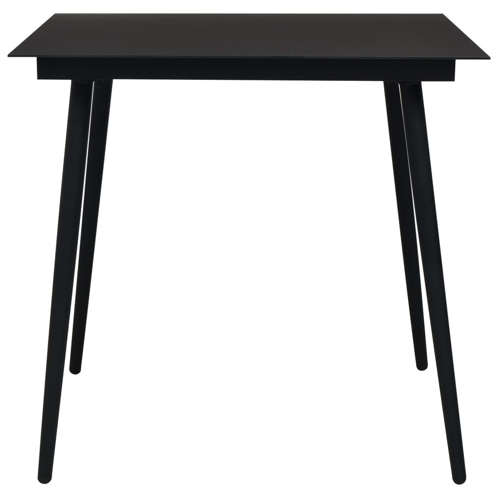 VidaXL 3-delige Tuinset PVC-rattan zwart