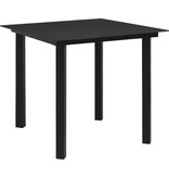 VidaXL 5-delige Tuinset glas en staal zwart