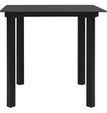 VidaXL 5-delige Tuinset glas en staal zwart