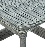 VidaXL 2-delige Loungeset met kussens poly rattan lichtgrijs