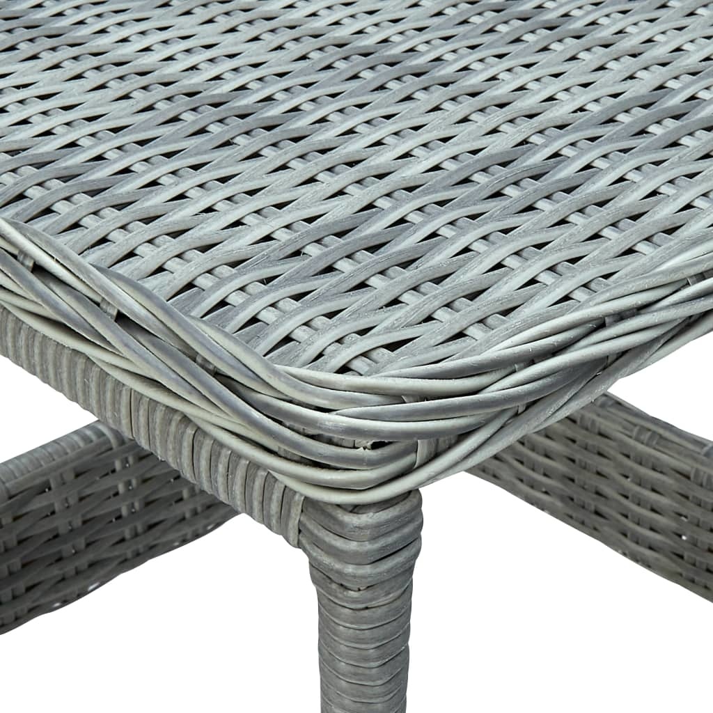 VidaXL 2-delige Loungeset met kussens poly rattan lichtgrijs