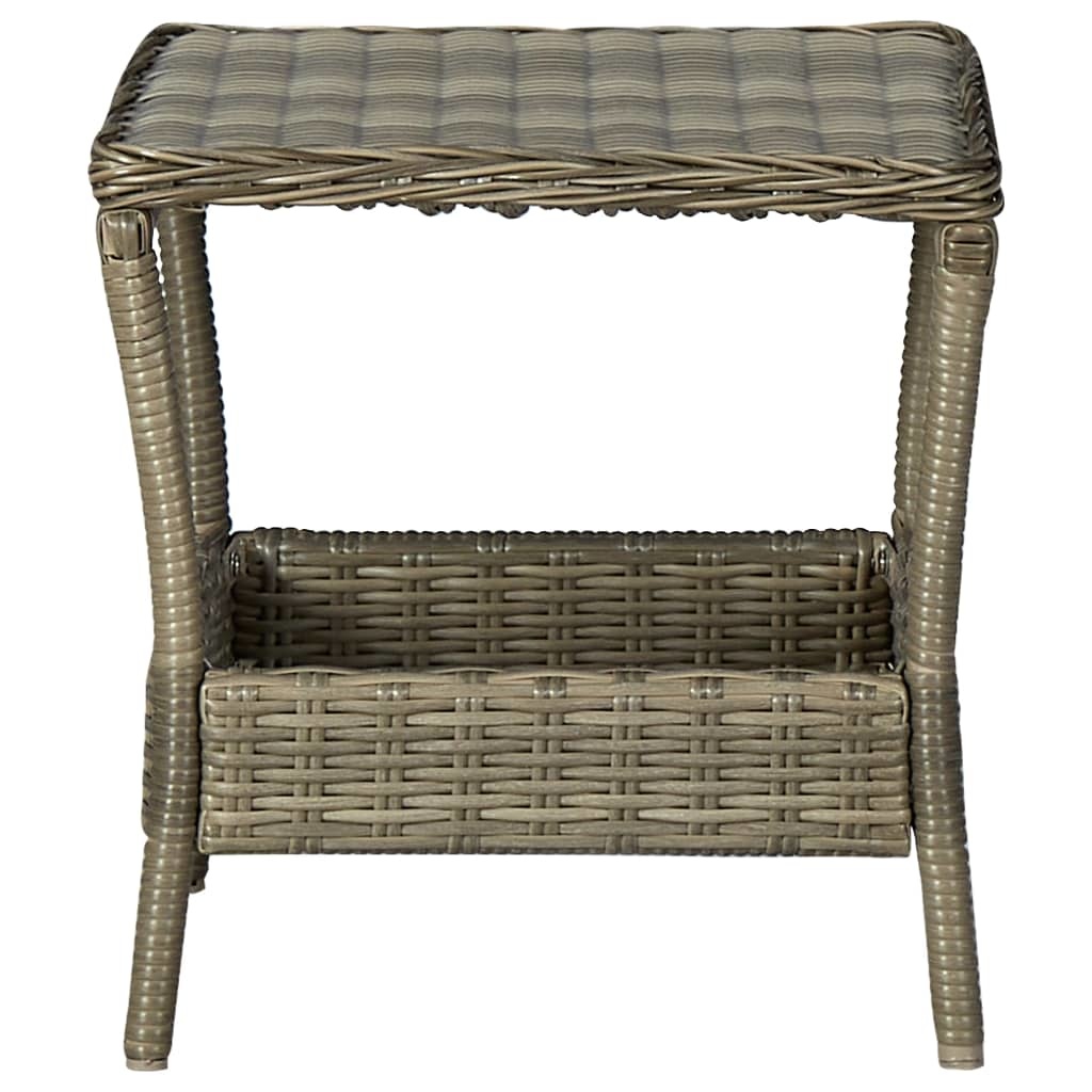 VidaXL 3-delige Loungeset met kussens poly rattan bruin