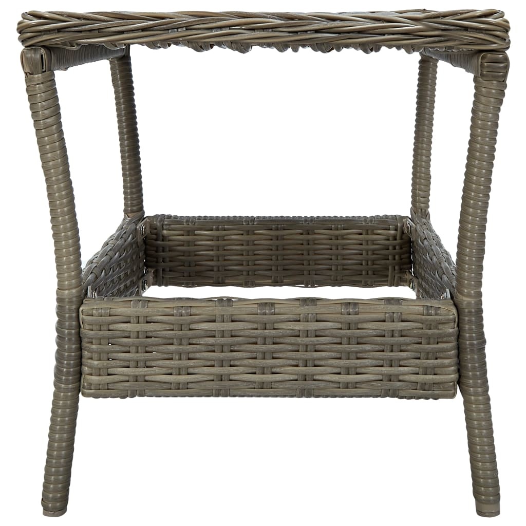 VidaXL 3-delige Loungeset met kussens poly rattan bruin