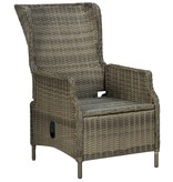 VidaXL 7-delige Tuinset met kussens poly rattan bruin