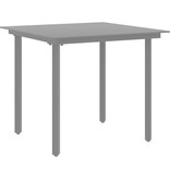 VidaXL 5-delige Tuinset PVC-rattan zwart
