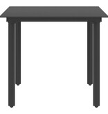 VidaXL 5-delige Tuinset PVC-rattan zwart