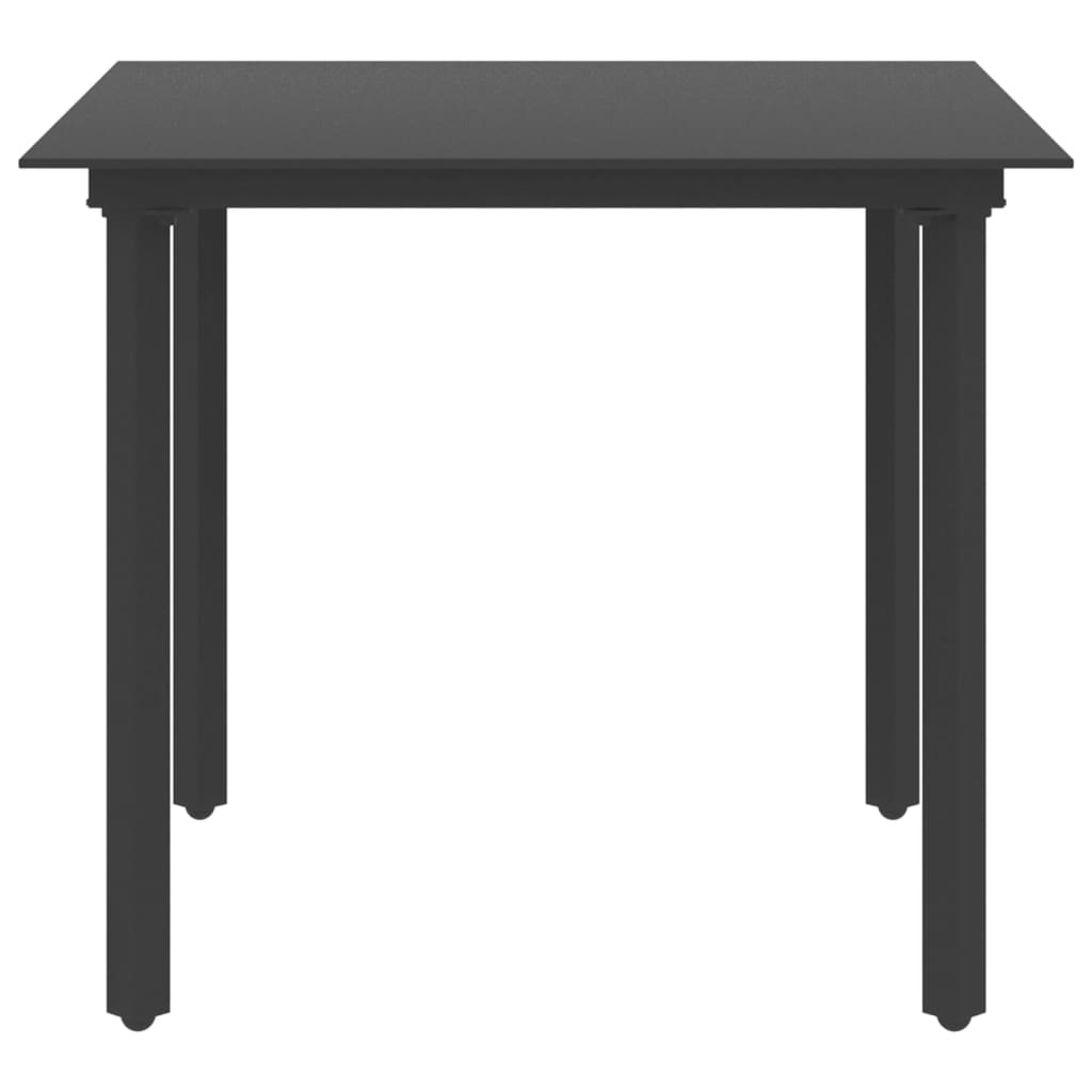VidaXL 5-delige Tuinset PVC-rattan zwart