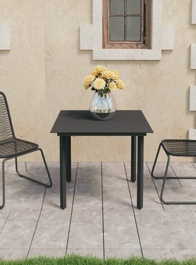 VidaXL 3-delige Tuinset PVC-rattan zwart