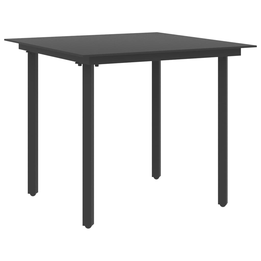 VidaXL 3-delige Tuinset PVC-rattan zwart
