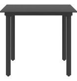 VidaXL 3-delige Tuinset PVC-rattan zwart
