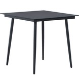 VidaXL 5-delige Tuinset PVC-rattan zwart