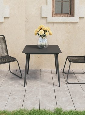 VidaXL 3-delige Tuinset PVC-rattan zwart