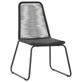 VidaXL 3-delige Tuinset PVC-rattan zwart
