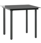 VidaXL 5-delige Tuinset PVC-rattan zwart