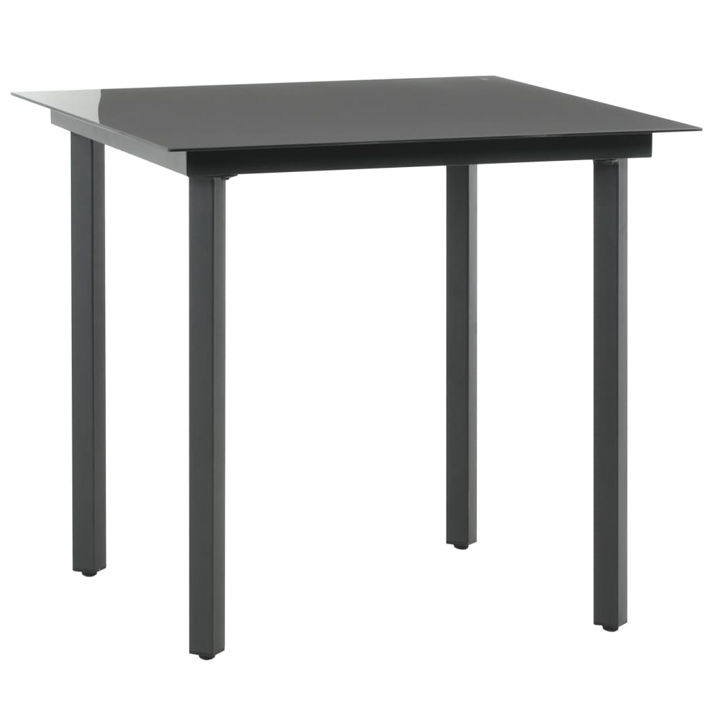 VidaXL 5-delige Tuinset PVC-rattan zwart