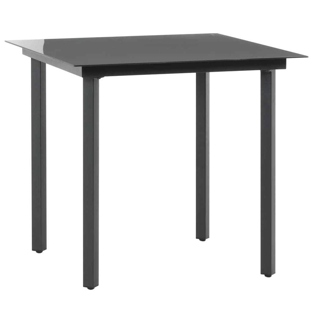 VidaXL 3-delige Tuinset PVC-rattan zwart