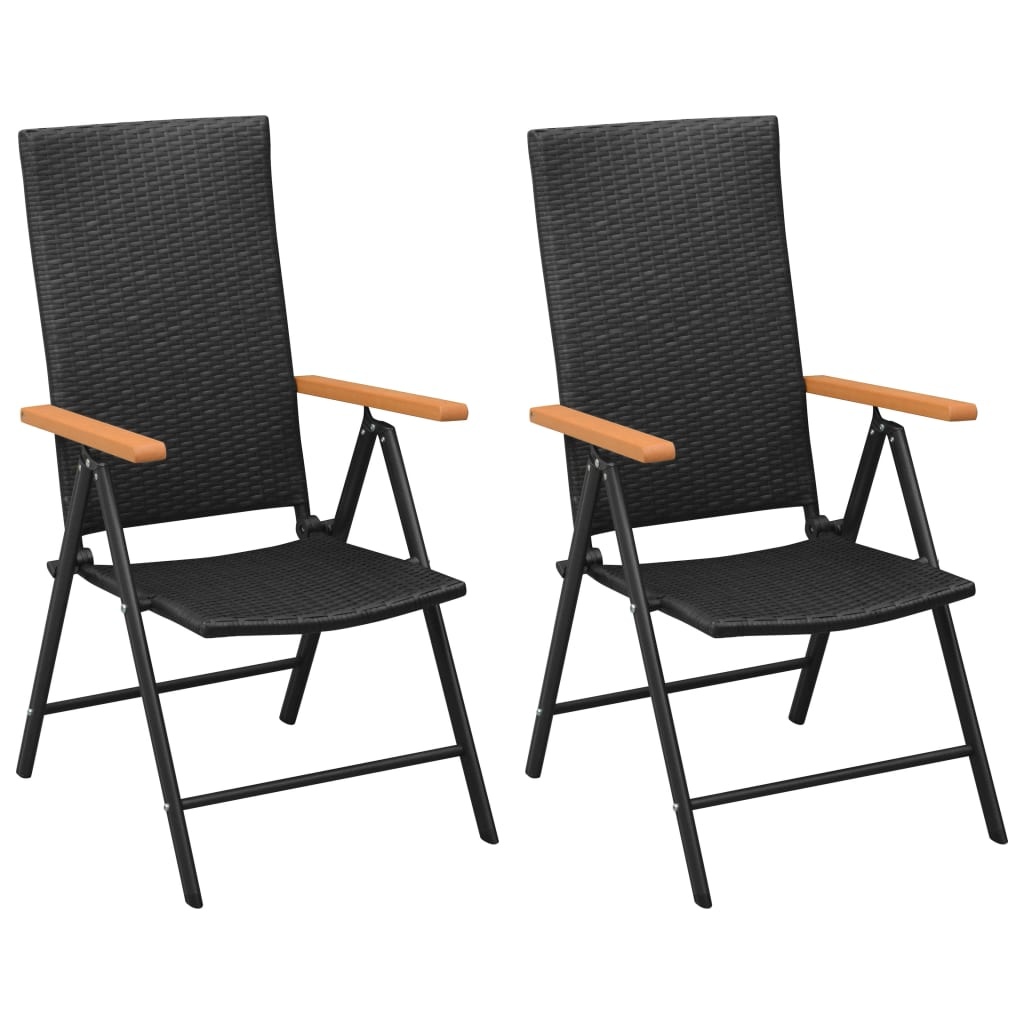 VidaXL 3-delige Tuinset zwart en bruin