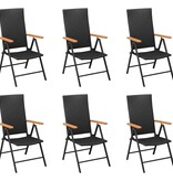 VidaXL 7-delige Tuinset zwart en bruin