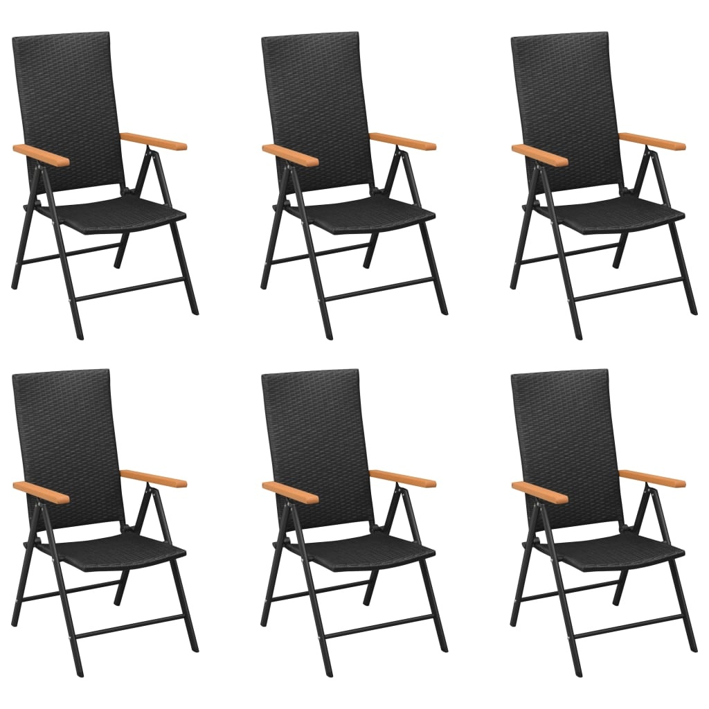 VidaXL 7-delige Tuinset zwart en bruin