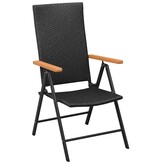 VidaXL 7-delige Tuinset zwart en bruin