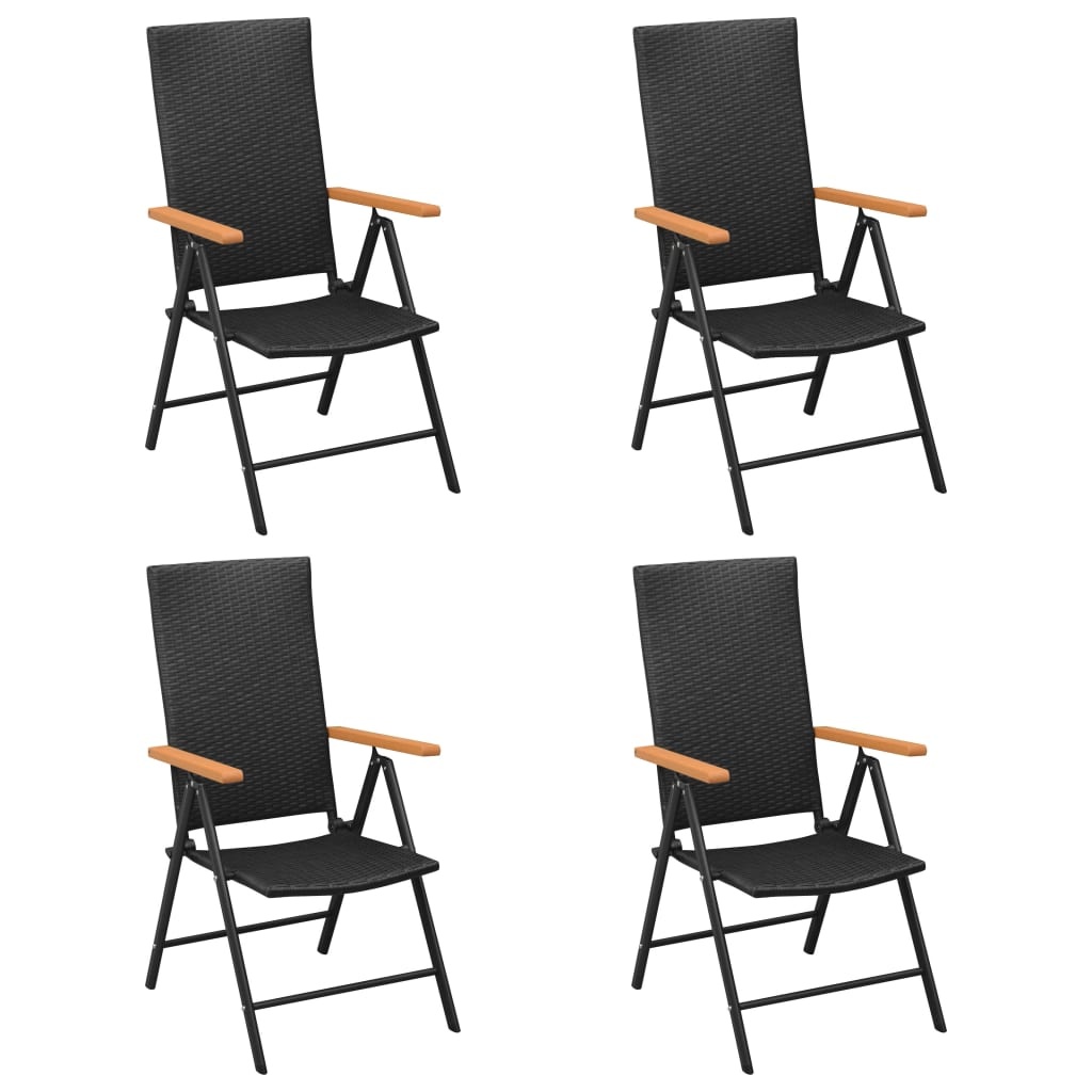 VidaXL 5-delige Tuinset zwart en bruin