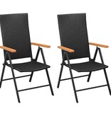 VidaXL 3-delige Tuinset zwart en bruin