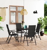 VidaXL 5-delige Tuinset zwart