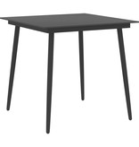 VidaXL 5-delige Tuinset zwart