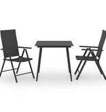 VidaXL 3-delige Tuinset zwart