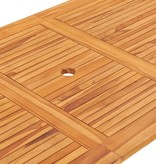 VidaXL 9-delige Tuinset inklapbaar massief teakhout
