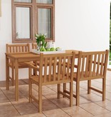 VidaXL 5-delige Tuinset massief teakhout