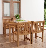 VidaXL 5-delige Tuinset massief teakhout