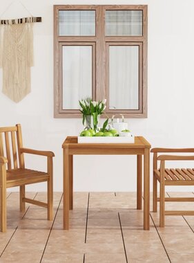 VidaXL 3-delige Tuinset massief teakhout