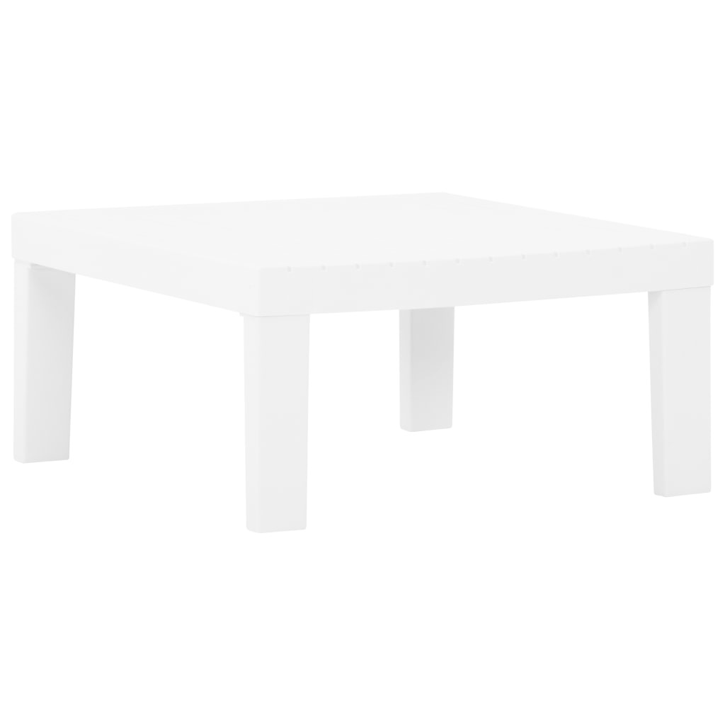 VidaXL 4-delige Loungeset met kussens kunststof wit