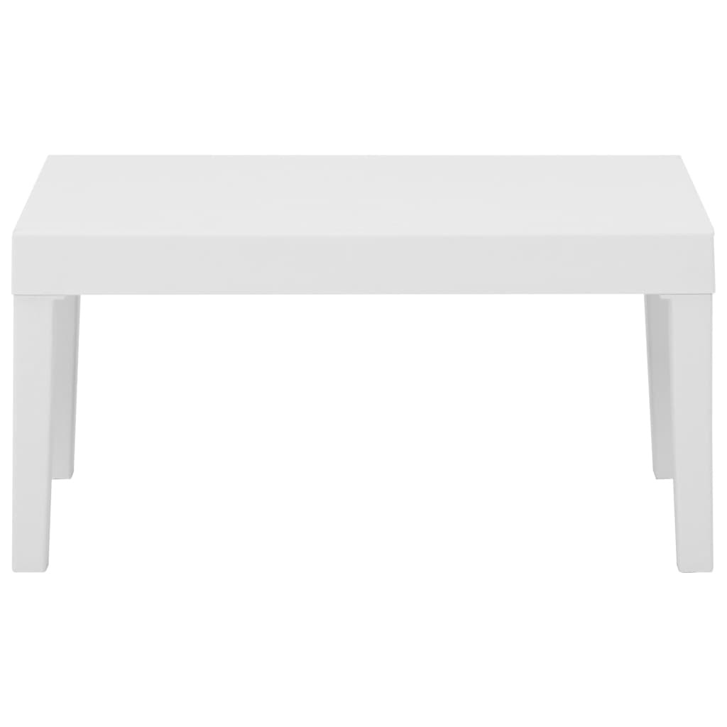 VidaXL 4-delige Loungeset met kussens kunststof wit