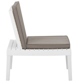 VidaXL Loungestoelen 2 st met kussens kunststof wit