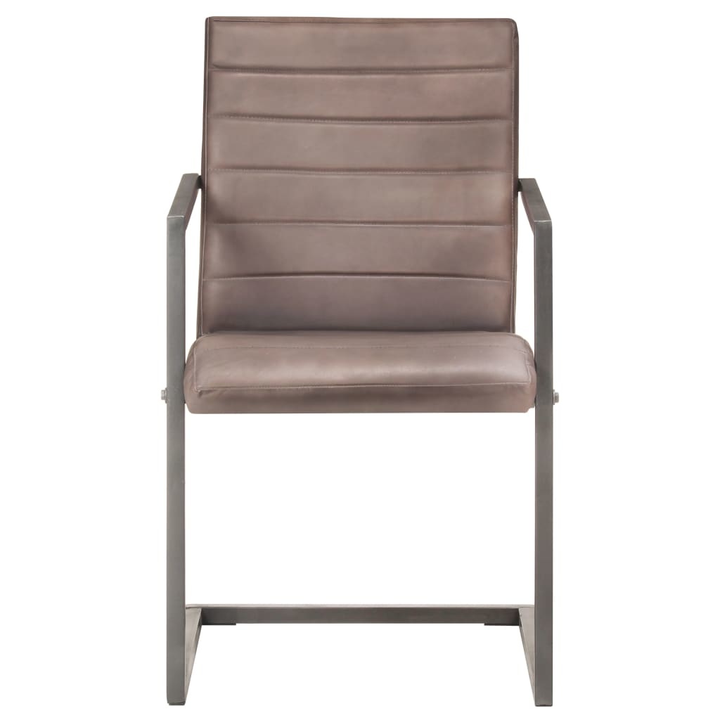 VidaXL Eetkamerstoelen 6 st echt leer bruin