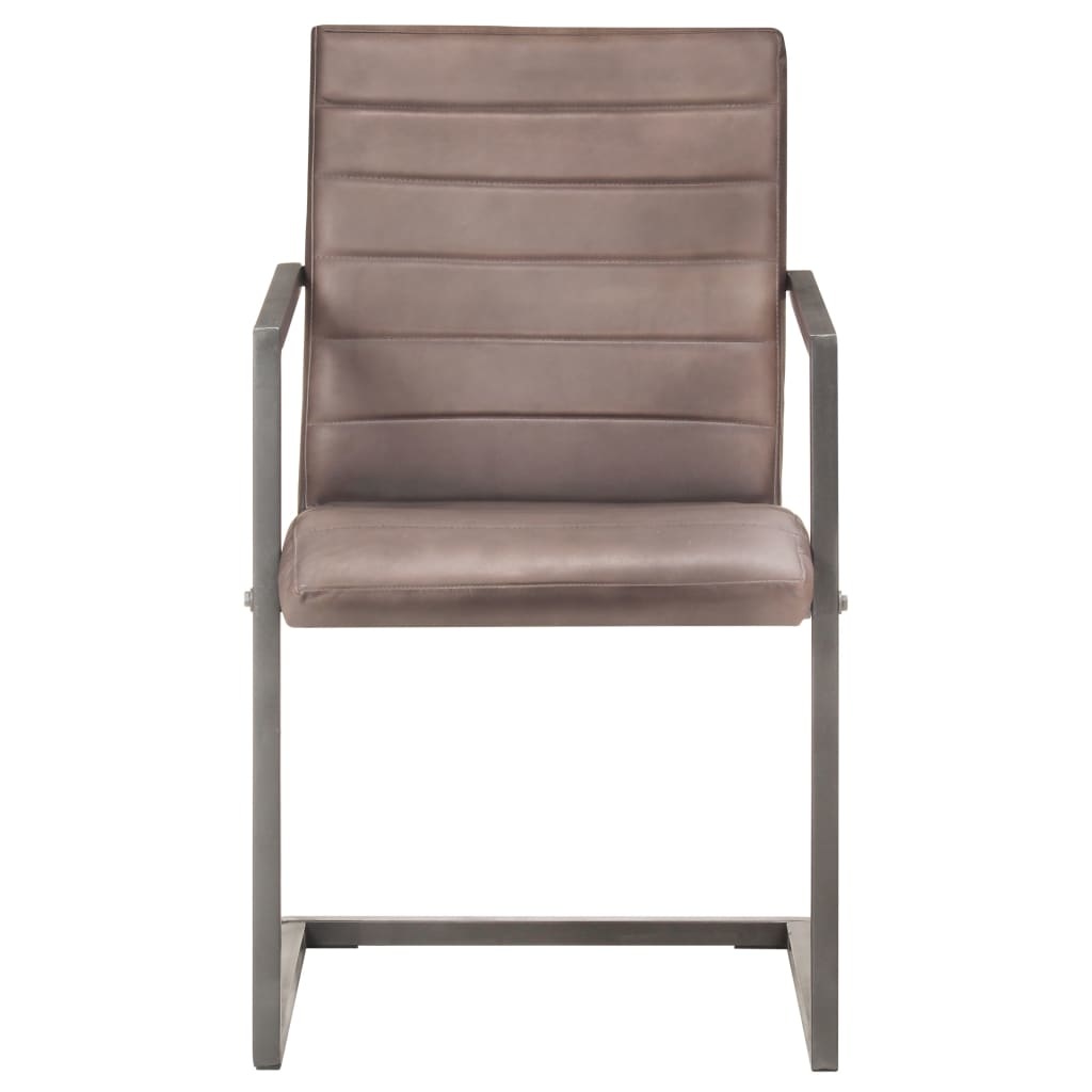 VidaXL Eetkamerstoelen 4 st echt leer bruin