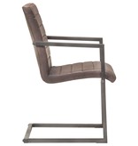 VidaXL Eetkamerstoelen 4 st echt leer bruin