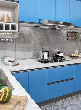VidaXL Meubelfolies zelfklevend 2 st 500x90 cm PVC azuurblauw