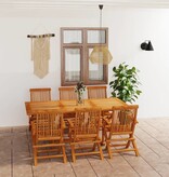 VidaXL 7-delige Tuinset massief teakhout