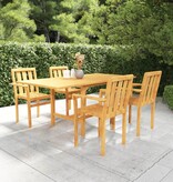 VidaXL 5-delige Tuinset massief teakhout