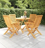 VidaXL 5-delige Tuinset massief teakhout
