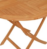 VidaXL 5-delige Tuinset massief teakhout
