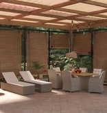 VidaXL 9-delige Tuinset poly rattan bruin