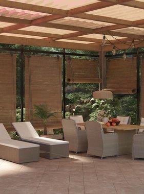VidaXL 9-delige Tuinset poly rattan bruin