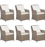VidaXL 9-delige Tuinset poly rattan bruin
