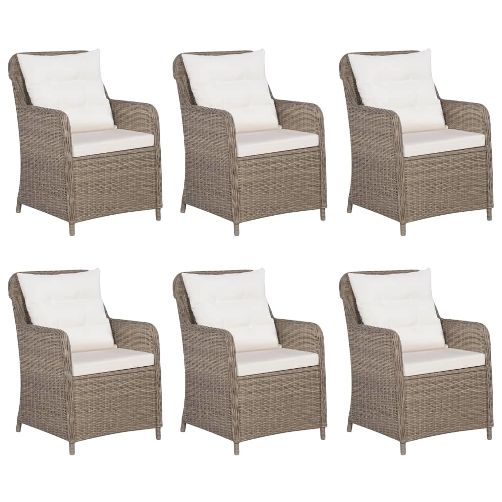 VidaXL 9-delige Tuinset poly rattan bruin