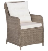 VidaXL 9-delige Tuinset poly rattan bruin
