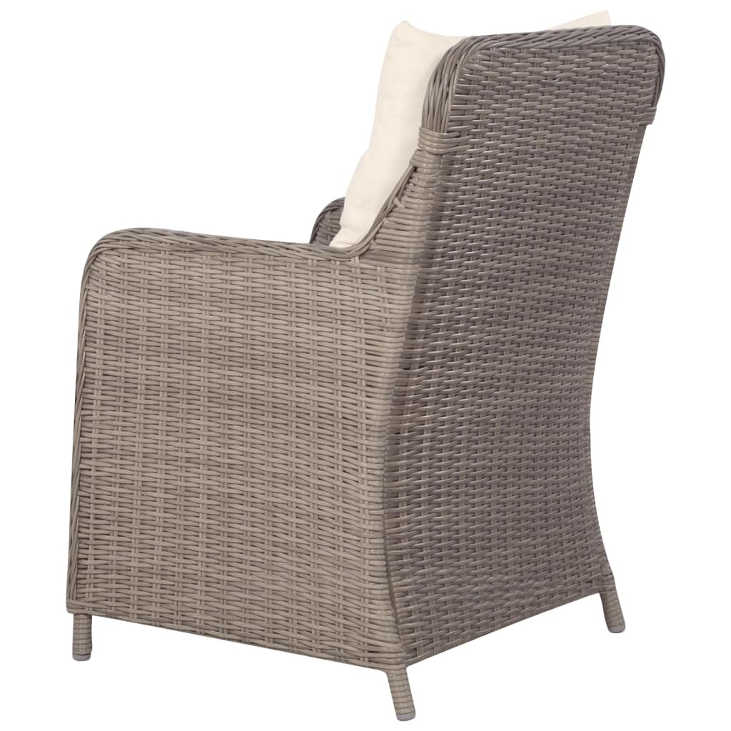 VidaXL 9-delige Tuinset poly rattan bruin